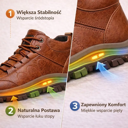 (🎁Oferta ograniczona czasowo) Buty z miękkiej i wygodnej włoskiej skóry cielęcej 🐂 Ręcznie szyte, wodoodporne i antypoślizgowe ✅ Wsparcie łuku stopy: wygodne chodzenie