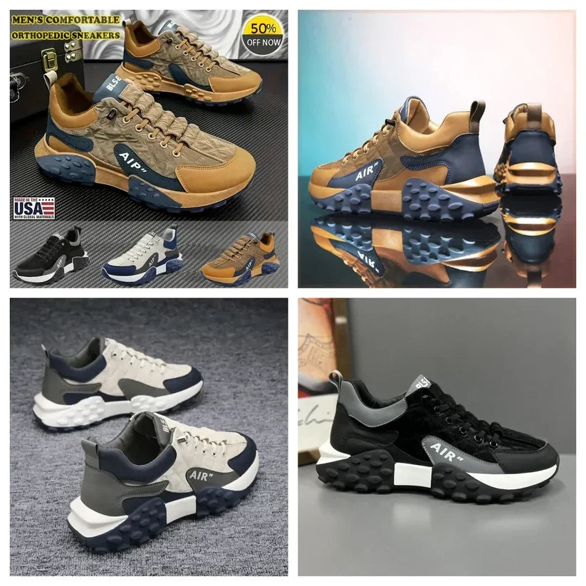 🔥Męskie buty ortopedyczne z amortyzacją ✅ Pożegnaj ból stóp i ciesz się całodziennym komfortem!