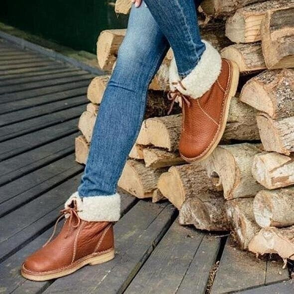 🔥  Miękkie i wygodne buty z owczej skóry w stylu vintage (z podparciem łuku stopy dla łatwiejszego chodzenia)