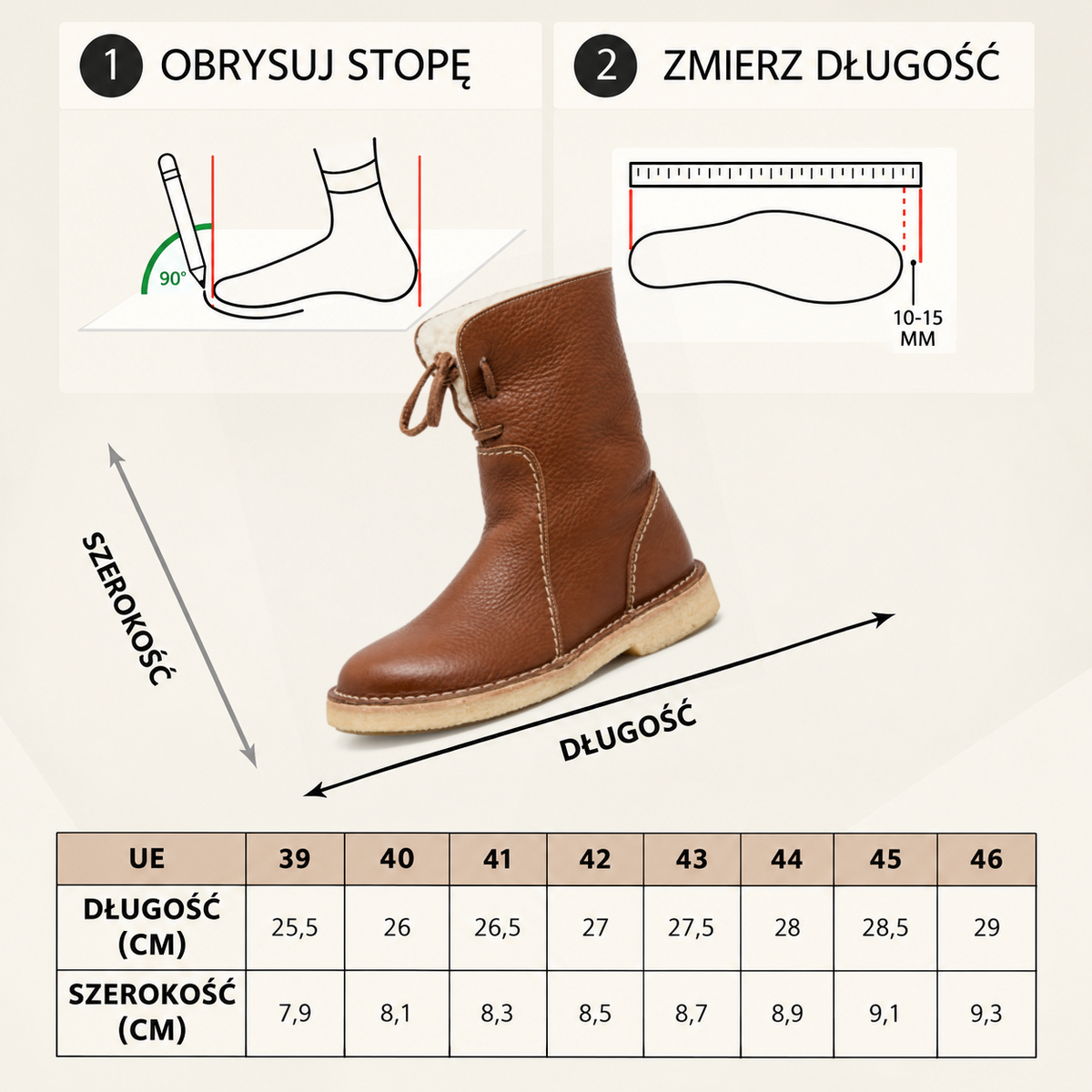 (🎁Ograniczona czasowo zniżka 40%) Wykonane z miękkiej i wygodnej owczej skóry 🐏 Szyte ręcznie, wodoodporne, antypoślizgowe i odporne na zimno ✅ Wsparcie łuku stopy: wygodne chodzenie