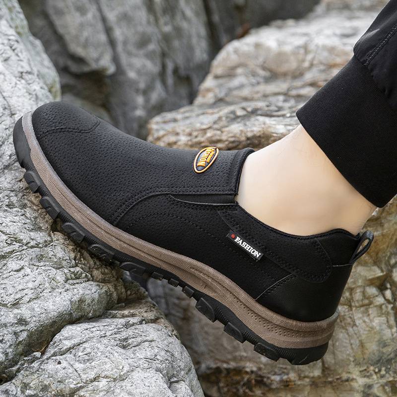 Wygodne buty ortopedyczne z zamszu — z podparciem łuku stopy, łagodzące ból, antypoślizgowe i amortyzujące.