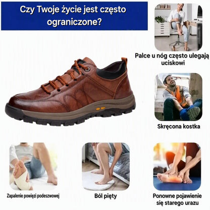 ⏰50% zniżki dziś – nie przegap okazji! 🐂Wodoodporne i antypoślizgowe 🦶buty ortopedyczne ze skóry krowiej dla mężczyzn, które łagodzą ból nóg