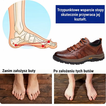 ⏰50% zniżki dziś – nie przegap okazji! 🐂Wodoodporne i antypoślizgowe 🦶buty ortopedyczne ze skóry krowiej dla mężczyzn, które łagodzą ból nóg