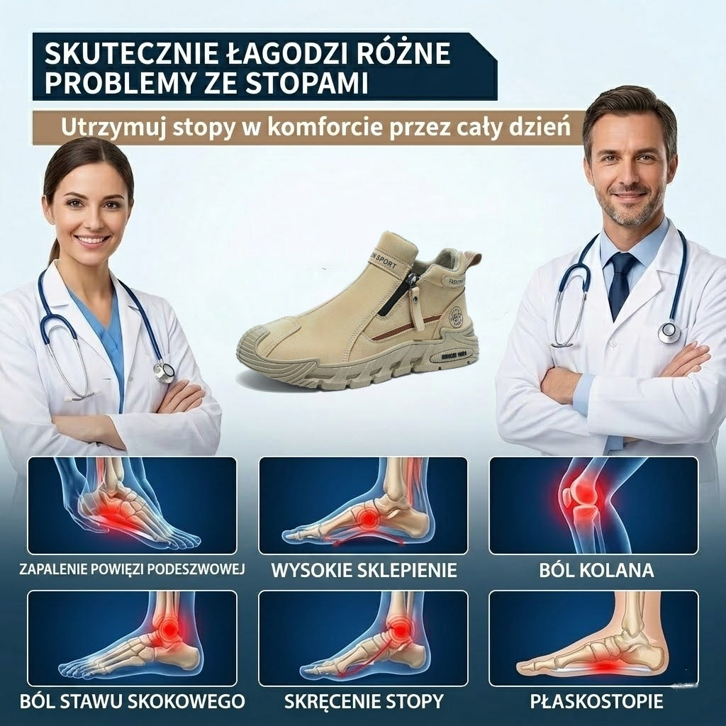 ⏰Ergonomicznie zaprojektowane buty ortopedyczne do chodzenia, amortyzujące wstrząsy✅️Zdrowe buty ortopedyczne stworzone specjalnie dla europejskich mężczyzn.