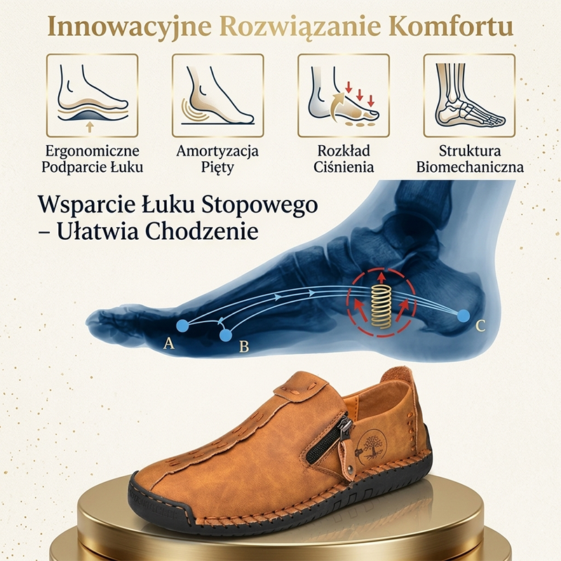 Komfort, którego Twoje stopy potrzebują każdego dnia: miękkie, szerokie i antypoślizgowe buty zaprojektowane z myślą o codziennym komforcie.