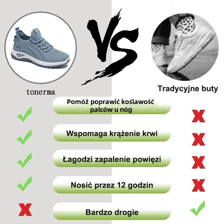 Oferta ograniczona czasowo! 40% zniżki! ✅ Buty ortopedyczne zaprojektowane specjalnie dla osób z problemami stóp, aby złagodzić ból pleców, stawów i stóp.