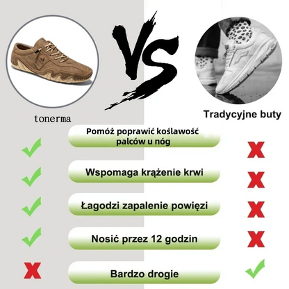⏰ 40% zniżki – tylko dziś! 🔥 | Wysokiej jakości ortopedyczne buty ze skóry naturalnej | Wspierają łuk stopy, łagodzą ból i ułatwiają chodzenie.