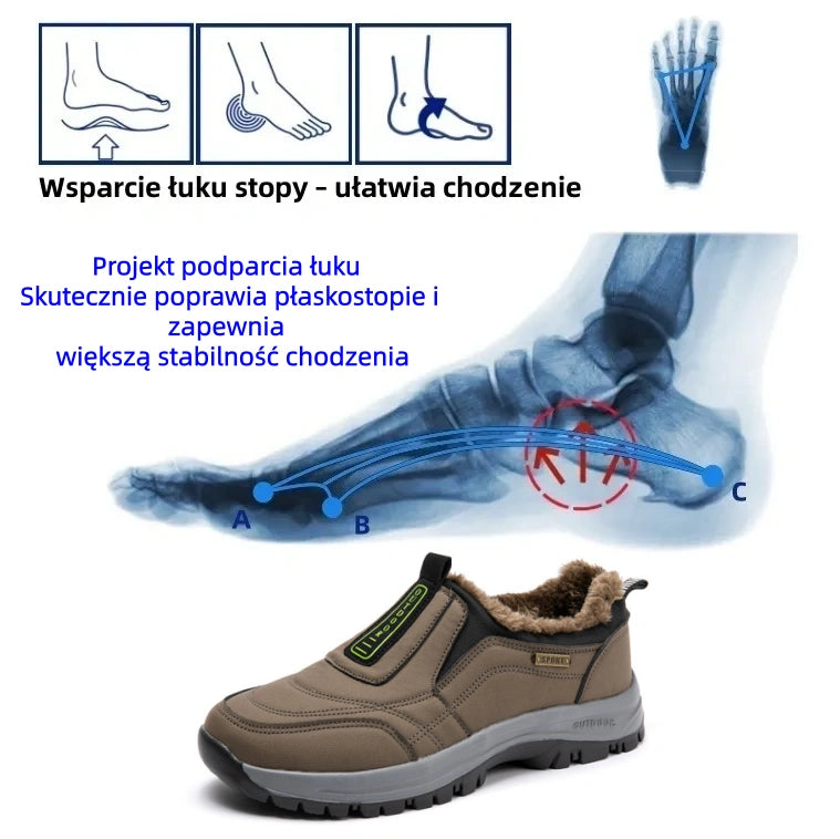 (🔥Oferta ograniczona czasowo — nie przegap!⏰) — Miękkie, wygodne i ciepłe buty z owczej skóry w stylu vintage✅ Zimowa podszewka z polaru + szycie ręczne 👞 (Zawiera konstrukcję z podparciem łuku stopy ułatwiającą chodzenie)
