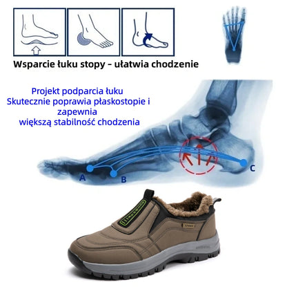 (🔥Oferta ograniczona czasowo — nie przegap!⏰) — Miękkie, wygodne i ciepłe buty z owczej skóry w stylu vintage✅ Zimowa podszewka z polaru + szycie ręczne 👞 (Zawiera konstrukcję z podparciem łuku stopy ułatwiającą chodzenie)