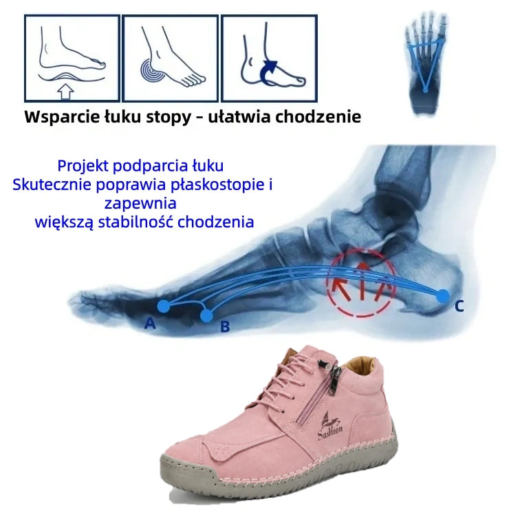 (🎁Ograniczona czasowo zniżka 40%) Wykonane z miękkiej i wygodnej włoskiej skóry cielęcej 🐂 Szyte ręcznie, wodoodporne i antypoślizgowe ✅ Wsparcie łuku stopy: sprawia, że chodzenie jest wygodniejsze i cieplejsze.