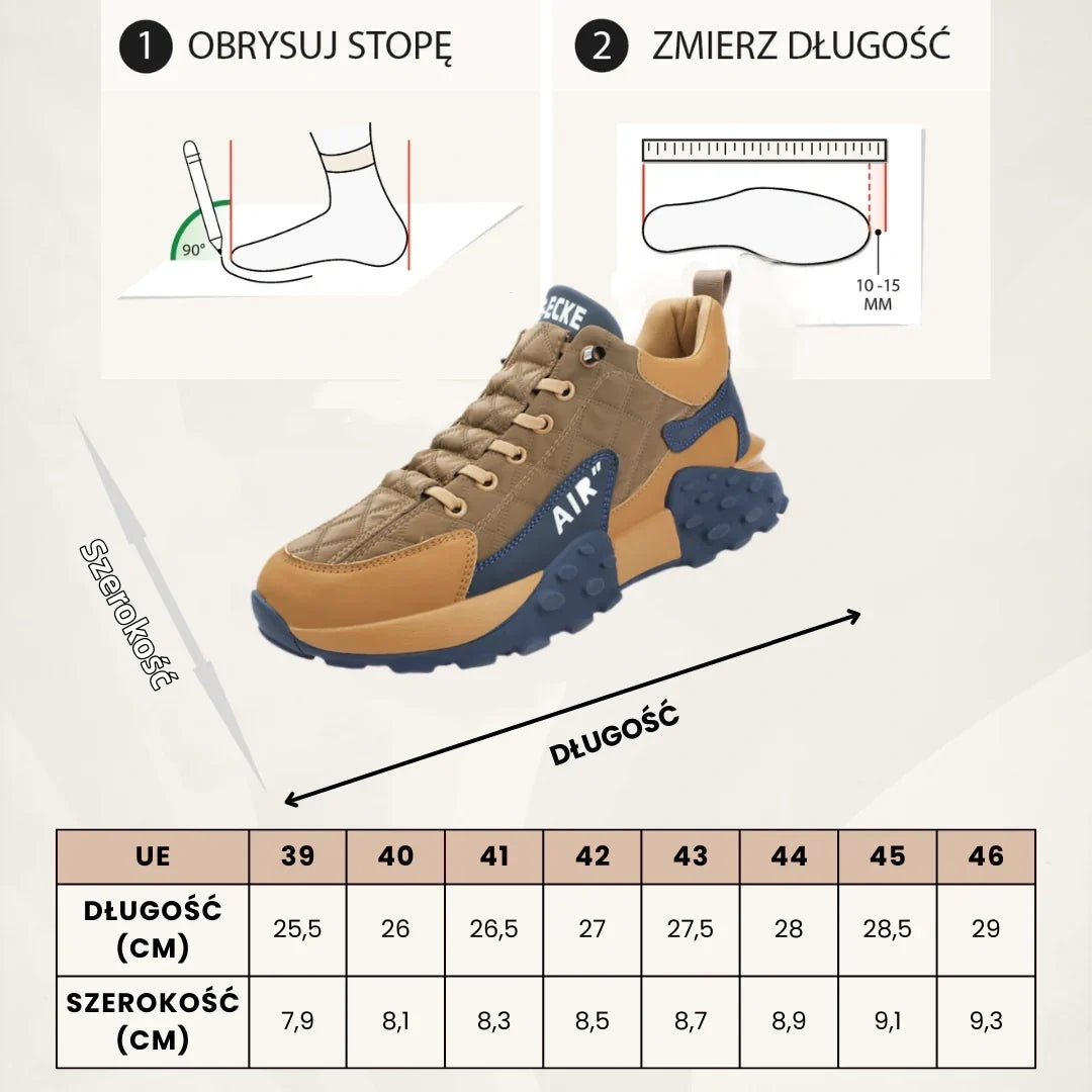🔥Męskie buty ortopedyczne z amortyzacją ✅ Pożegnaj ból stóp i ciesz się całodziennym komfortem!