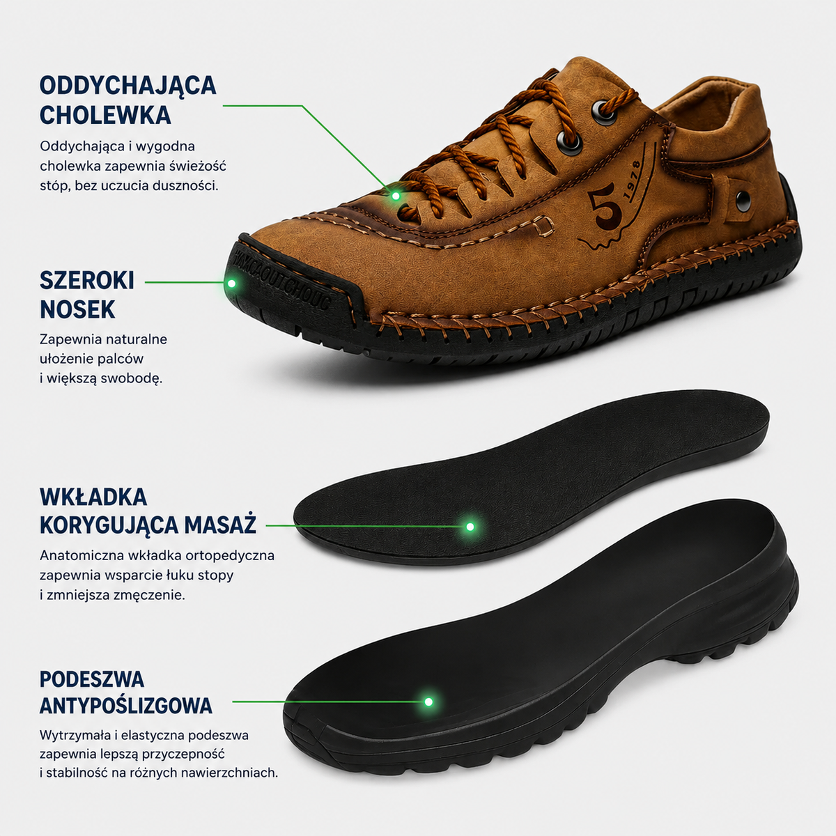 🔥Ortopedyczne buty z australijskiej skóry cielęcej. 👞Miękkie i wygodne, zapewniające doskonałe wsparcie.✅