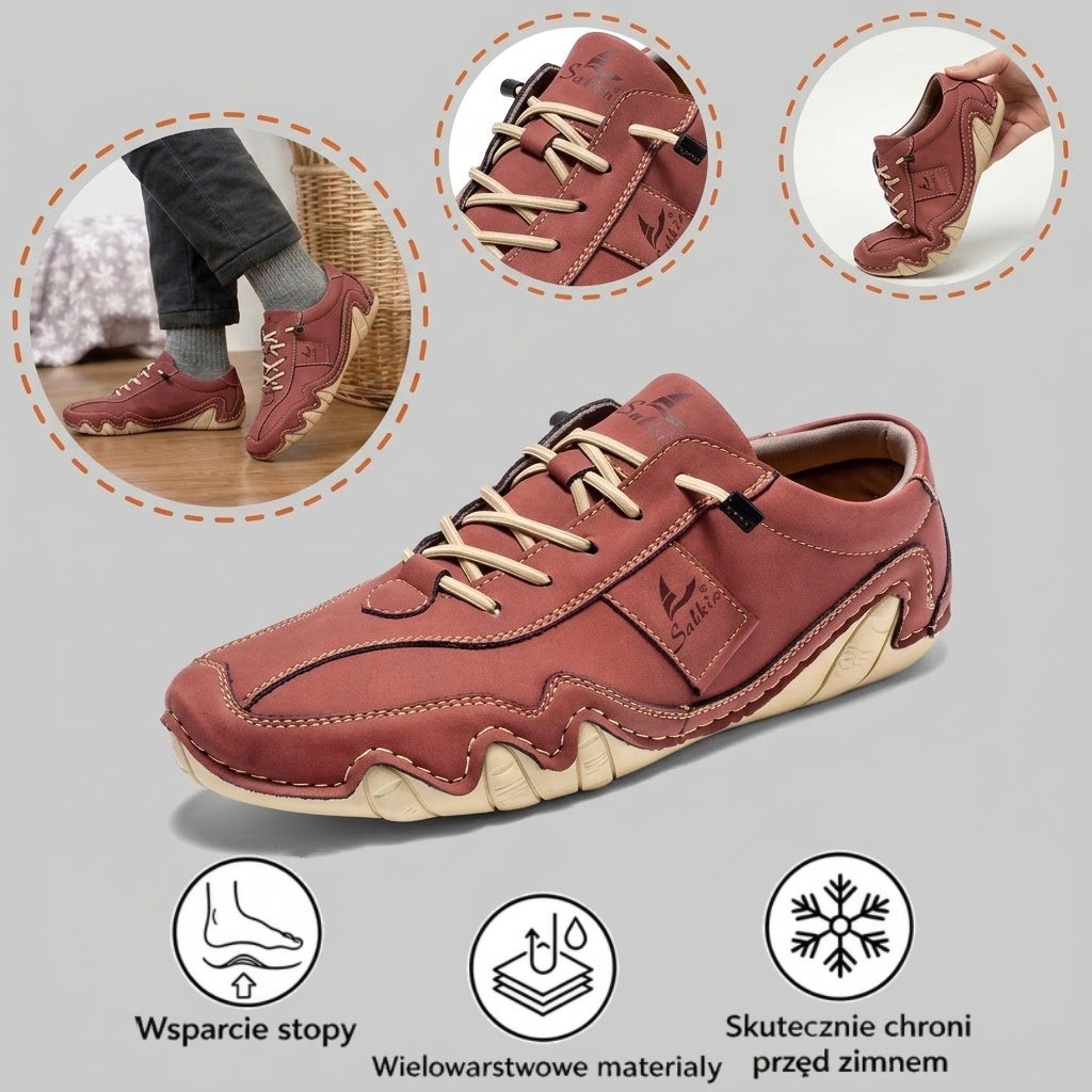 ⏰ 40% zniżki – tylko dziś! 🔥 | Wysokiej jakości ortopedyczne buty ze skóry naturalnej | Wspierają łuk stopy, łagodzą ból i ułatwiają chodzenie.