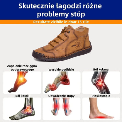 【⏰Nie przegap tej okazji!】Ergonomicznie zaprojektowane buty ortopedyczne z amortyzacją, ✅️Oryginalne skórzane buty ortopedyczne wykonane specjalnie dla mężczyzn z Europy.