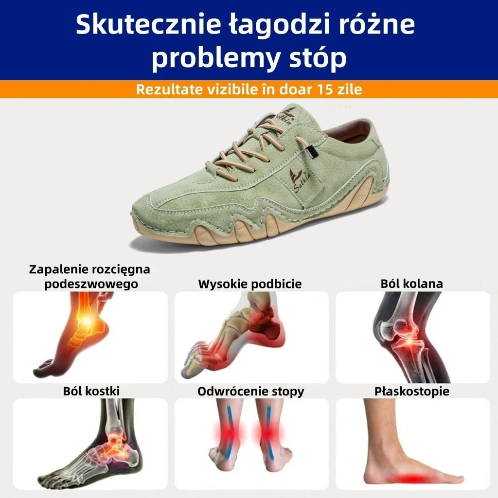 ⏰ 40% zniżki – tylko dziś! 🔥 | Wysokiej jakości ortopedyczne buty ze skóry naturalnej | Wspierają łuk stopy, łagodzą ból i ułatwiają chodzenie.