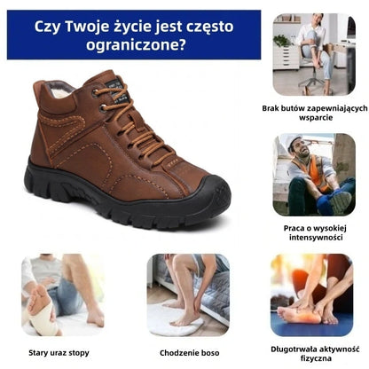 (🎁Ograniczona czasowo zniżka 40%) Wykonane z miękkiej i wygodnej włoskiej skóry cielęcej 🐂 Szyte ręcznie, wodoodporne i antypoślizgowe ✅ Wsparcie łuku stopy: sprawia, że chodzenie jest wygodniejsze i cieplejsze.
