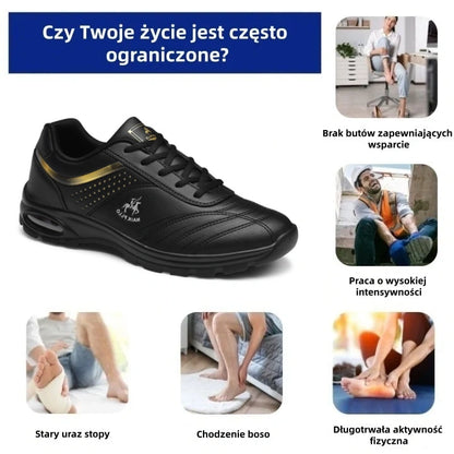 ⏰ 40% zniżki – tylko dziś! 🔥 | Wysokiej jakości ortopedyczne buty ze skóry naturalnej | Wspierają łuk stopy, łagodzą ból i ułatwiają chodzenie.