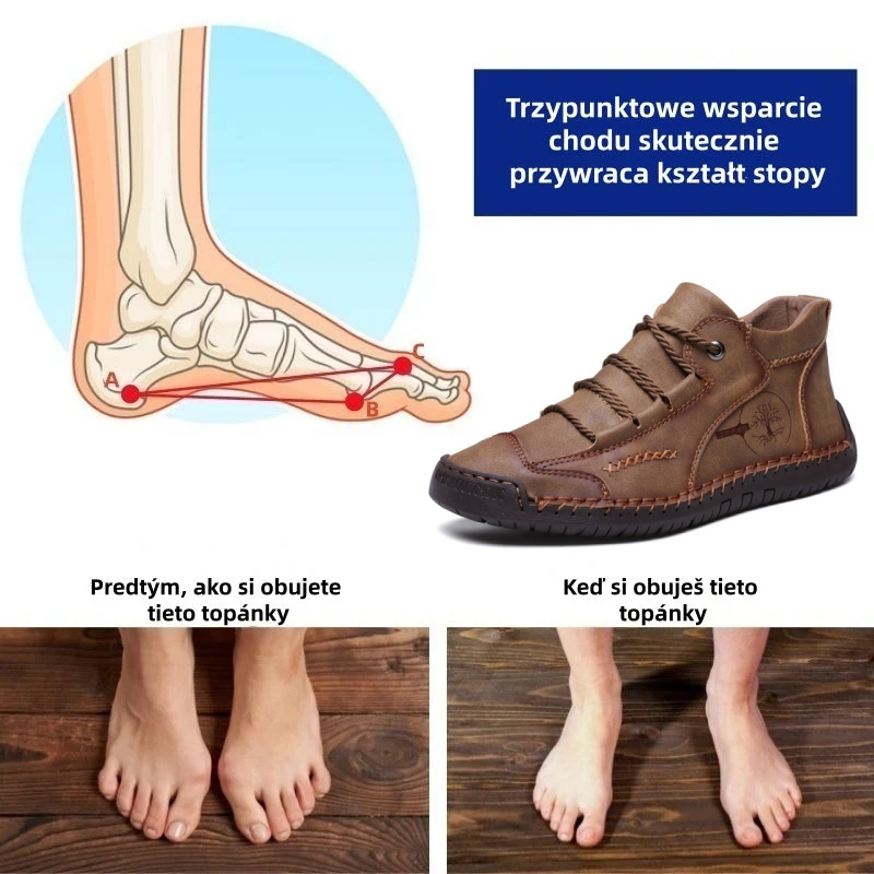 【⏰Nie przegap tej okazji!】Ergonomicznie zaprojektowane buty ortopedyczne z amortyzacją, ✅️Oryginalne skórzane buty ortopedyczne wykonane specjalnie dla mężczyzn z Europy.
