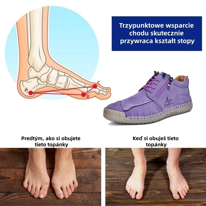 (🎁Ograniczona czasowo zniżka 40%) Wykonane z miękkiej i wygodnej włoskiej skóry cielęcej 🐂 Szyte ręcznie, wodoodporne i antypoślizgowe ✅ Wsparcie łuku stopy: sprawia, że chodzenie jest wygodniejsze i cieplejsze.