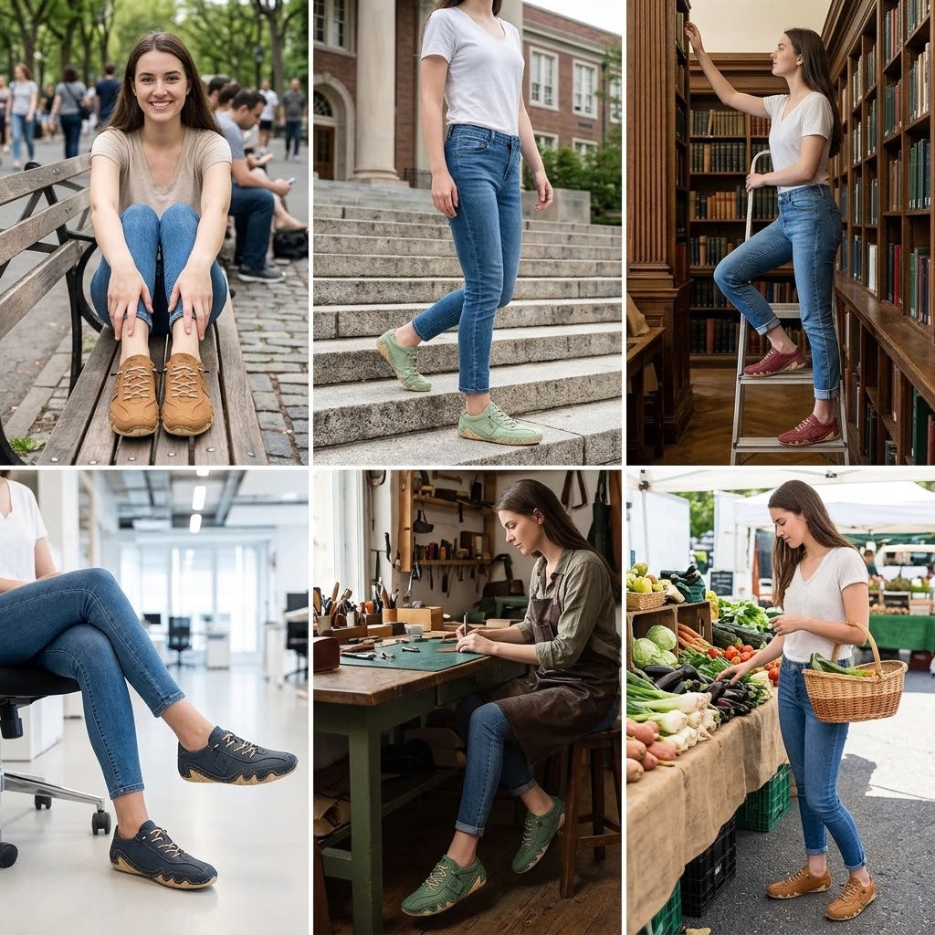 ⏰ 40% zniżki – tylko dziś! 🔥 | Wysokiej jakości ortopedyczne buty ze skóry naturalnej | Wspierają łuk stopy, łagodzą ból i ułatwiają chodzenie.