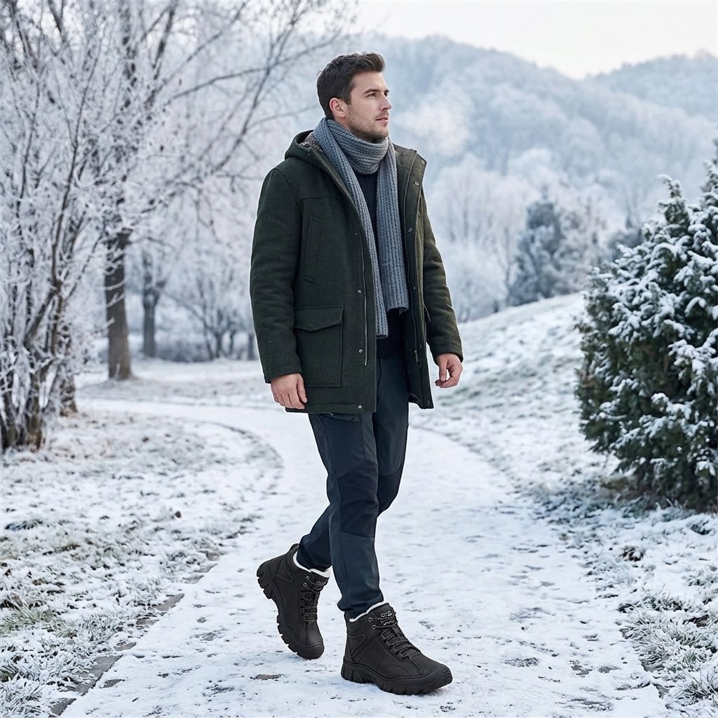 (🎁Ograniczona czasowo zniżka 40%) Wykonane z miękkiej i wygodnej włoskiej skóry cielęcej 🐂 Szyte ręcznie, wodoodporne i antypoślizgowe ✅ Wsparcie łuku stopy: sprawia, że chodzenie jest wygodniejsze i cieplejsze.