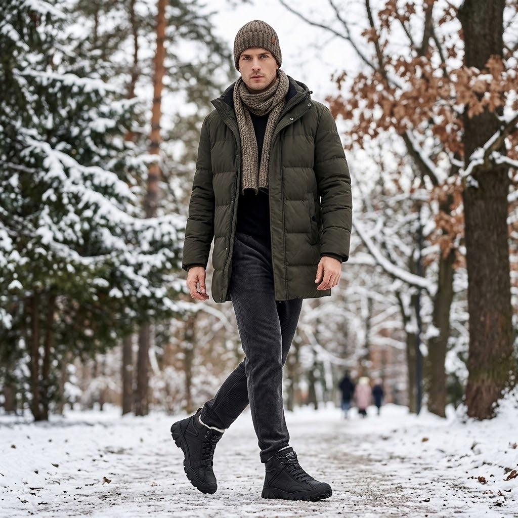 (🎁Ograniczona czasowo zniżka 40%) Wykonane z miękkiej i wygodnej włoskiej skóry cielęcej 🐂 Szyte ręcznie, wodoodporne i antypoślizgowe ✅ Wsparcie łuku stopy: sprawia, że chodzenie jest wygodniejsze i cieplejsze.