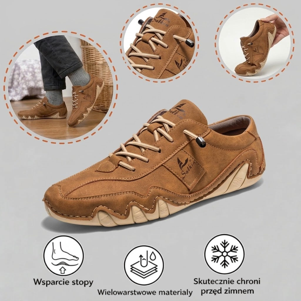 ⏰ 40% zniżki – tylko dziś! 🔥 | Wysokiej jakości ortopedyczne buty ze skóry naturalnej | Wspierają łuk stopy, łagodzą ból i ułatwiają chodzenie.