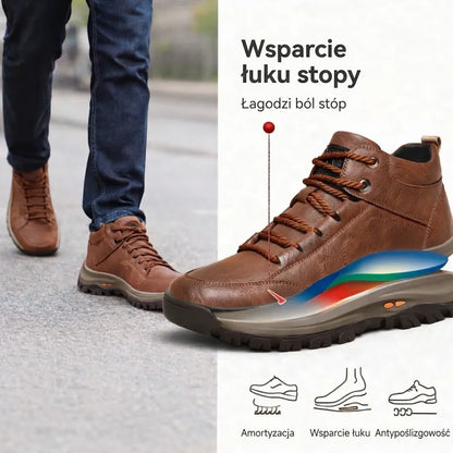 (🎁Oferta ograniczona czasowo) Buty z miękkiej i wygodnej włoskiej skóry cielęcej 🐂 Ręcznie szyte, wodoodporne i antypoślizgowe ✅ Wsparcie łuku stopy: wygodne chodzenie